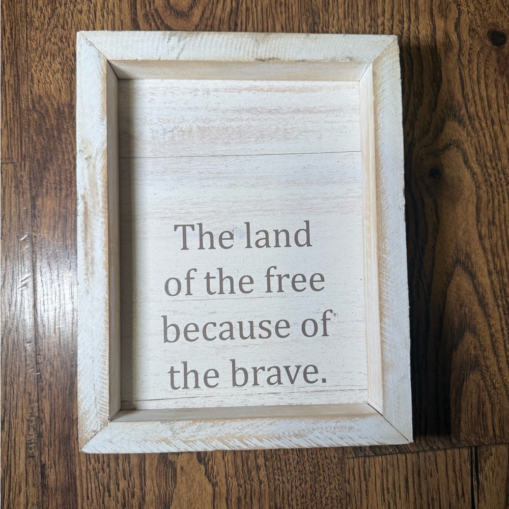 Small Patriotic Wood Sign